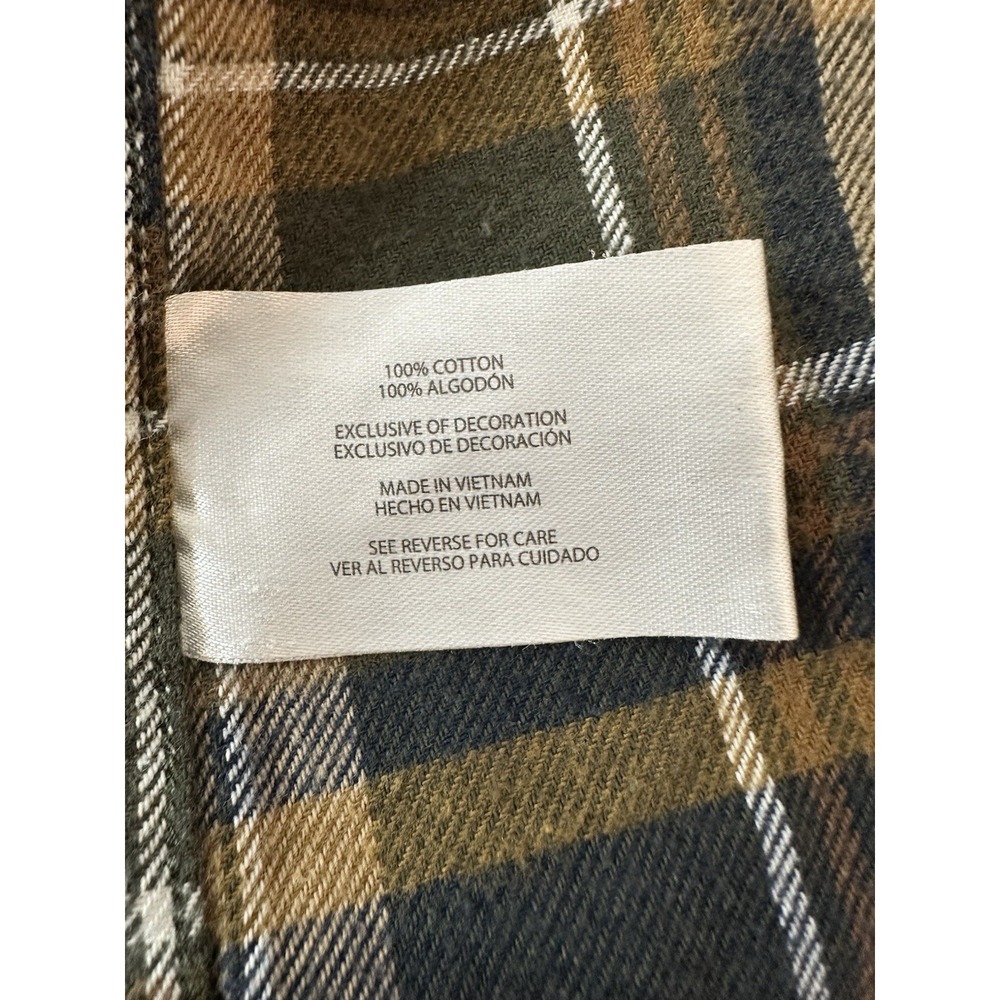 EDDIE BAUER Men Flannel Shirt 2XL Plaid Cozy Outdoor Classic Pocket Long Sleeve - Picture 4 of 8